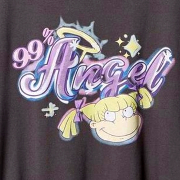 ❤️NWT VINTAGE TORRID TEE - NICKELODEN RUGRATS ANGEL GRAPHIC CROP TOP  PLUS SIZE - Picture 2 of 9